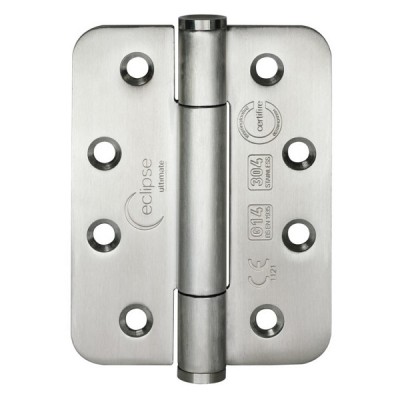 Grade 14 Radius Concealed Ball Bearing Butt Hinge - CE / UKCA Marked - Fire Rated - 160kg Max Load Bearing